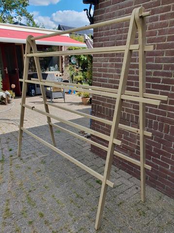 Vintage botergeel houten wasrek, groot formaat, intact beschikbaar voor biedingen