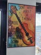 1 Wissellijst met 2 posters songtekst Bob Marley, Huis en Inrichting, Ophalen of Verzenden, Zo goed als nieuw, Foto of Poster