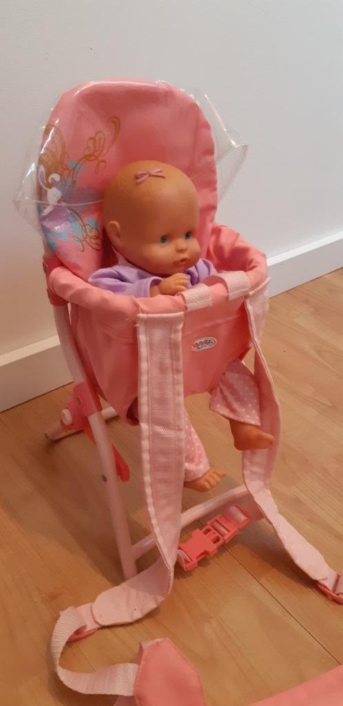 Poppen Draagzak & Stoeltje Baby Born, Kinderen en Baby's, Speelgoed | Poppen, Zo goed als nieuw, Babypop, Ophalen of Verzenden