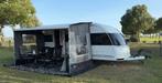 6 persoons Hobby 560 Premium UKF met Luifel en Airco - 2013, Caravans en Kamperen, Ophalen, Gebruikt, Overige merken