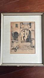 Roger Hebbelinck ets  Moorse poort Menton, Ophalen of Verzenden