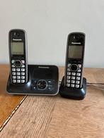 Huistelefoon set Panasonic, Telecommunicatie, Vaste telefoons | Handsets en Draadloos, Ophalen, Gebruikt, 2 handsets