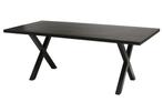 Zwarte Eetkamertafel Mangohout 200x100 cm VOORRAAD, Vijf personen of meer, Metaal, Rechthoekig, Nieuw