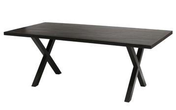Zwarte Eetkamertafel Mangohout 200x100 cm VOORRAAD beschikbaar voor biedingen