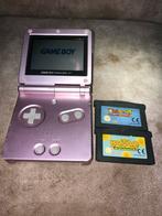 Roze Game Boy Advance SP met 2 games, Spelcomputers en Games, Spelcomputers | Nintendo Game Boy, Ophalen of Verzenden, Gebruikt