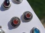 Vanoli 925 zilveren oorbellen / oorknopjes met carneool, Sieraden, Tassen en Uiterlijk, Oorbellen, Daiva1973@hotmail.com, Vanoli