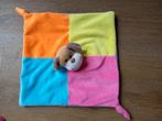 Knuffeldoekje hond hondje zeeman roze blauw geel oranje, Ophalen of Verzenden, Zo goed als nieuw, Hond