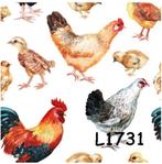 Servetten decoupage/bullet journal * kippen L1731, Verzenden, Nieuw, Materiaal
