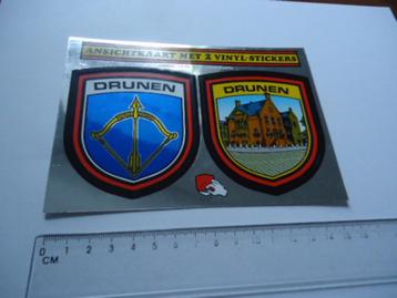sticker oud DRUNEN kaart vinyl introduct schild retro beschikbaar voor biedingen
