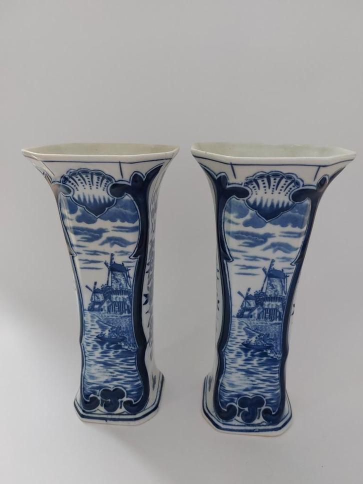 antiek Delfts Blauw Vazen Set, Antiek en Kunst, Antiek | Vazen, Ophalen