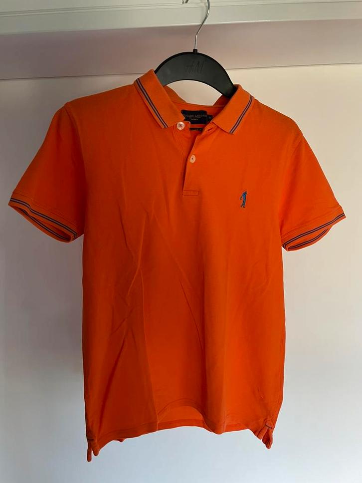 Fusiaro Antonio Polo - M - Italiaanse Klasse | katoen, Kleding | Heren, Polo's, Zo goed als nieuw, Blauw, Ophalen of Verzenden