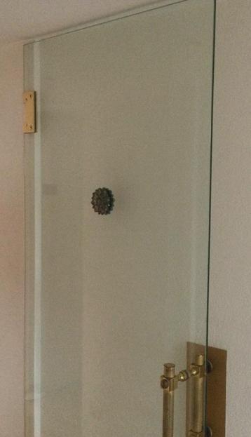 Tochtdeur glas, glazen tocht deur, 219 x 88,7 cm. beschikbaar voor biedingen