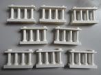 nr. 8002, 8 Witte hekjes 1x4, Ophalen, Zo goed als nieuw, Complete set, Lego