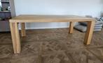 Blank eiken eettafel met 6 stoelen, Ophalen, Gebruikt, Eikenhout, 200 cm of meer