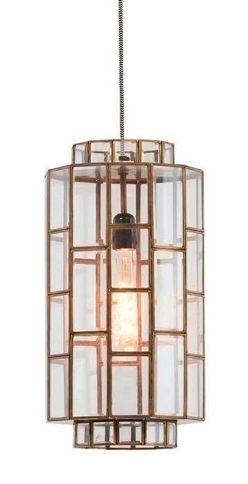 Hanglamp goud glas Lamp brons Light & Living H45 Nieuw  beschikbaar voor biedingen