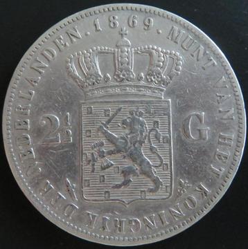 2,5 Gulden 1869 beschikbaar voor biedingen