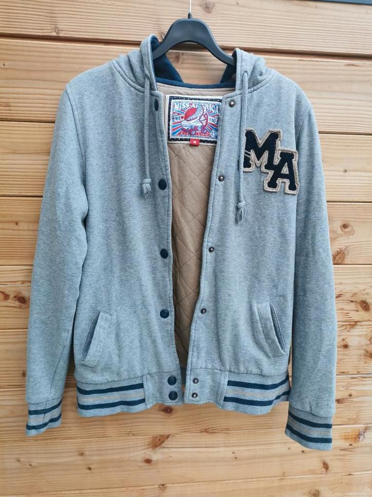 Miss America hoodie mt. M, Kleding | Dames, Truien en Vesten, Zo goed als nieuw, Maat 38/40 (M), Grijs, Verzenden
