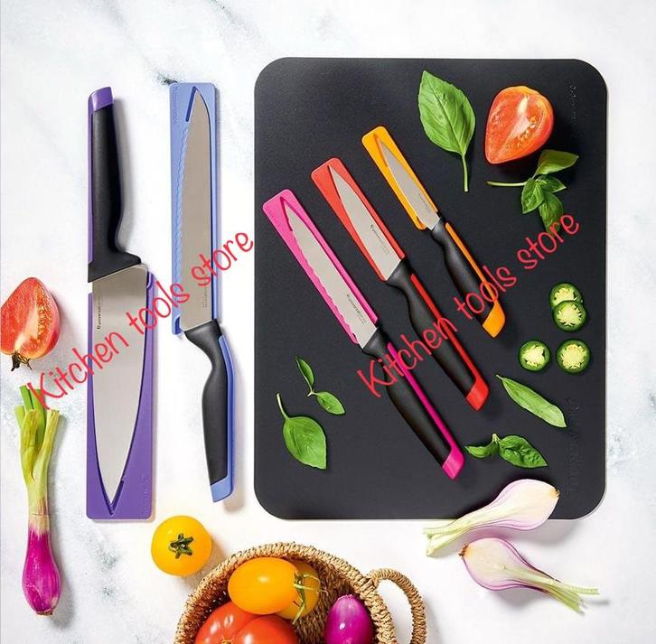 Tupperware messenset 5x mes + gratis snijplank op voorraad, Huis en Inrichting, Keuken | Tupperware, Nieuw, Overige typen, Ophalen of Verzenden