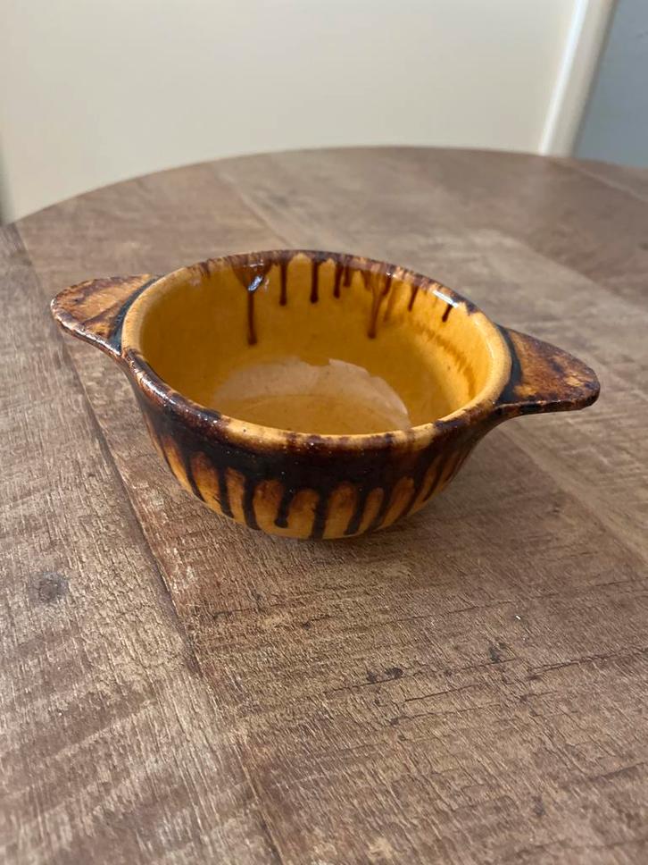 Vintage Aardewerk Ramekins Set van 6 Druppelglazuur Schaaltj, Antiek en Kunst, Antiek | Keramiek en Aardewerk, Ophalen