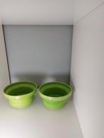 Twee schaaltjes Potterie De Driehoek Huizen, groen, Antiek en Kunst, Antiek | Keramiek en Aardewerk, Ophalen of Verzenden