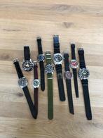 Lot 9 vintage Duikhorloges Citizen Divers Duikers, Gebruikt, Zwart, Ophalen of Verzenden, IOS