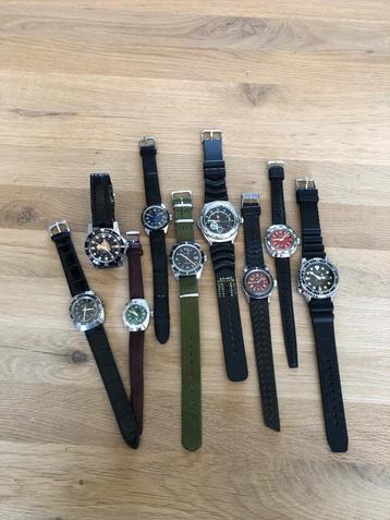 Lot 9 vintage Duikhorloges Citizen Divers Duikers  beschikbaar voor biedingen