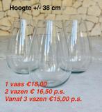 Glazen vazen voor decoupage, Overige kleuren, Ophalen of Verzenden, Minder dan 50 cm, Glas
