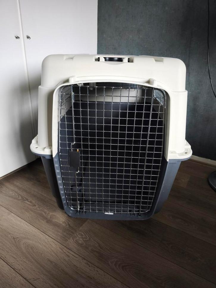 Flamingo Transportbox Nomad XXL donkergrijs, Dieren en Toebehoren, Transportboxen, Zo goed als nieuw, Ophalen