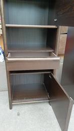 3 stevige kasten / wandmeubel 198cm hoog, Ophalen, Gebruikt, Met deur(en), Eikenhout