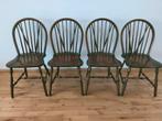 Windsor eetkamerstoelen. Donkerbruin., Huis en Inrichting, Stoelen, Ophalen, Gebruikt, Bruin, Vier