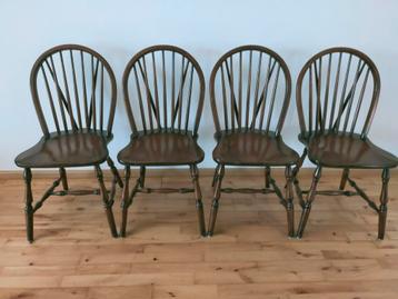 Windsor eetkamerstoelen. Donkerbruin. beschikbaar voor biedingen