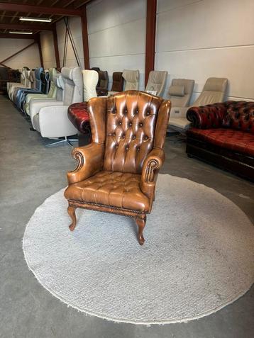 Cognac bruin chesterfield fauteuil stoel Z.G.A.N. beschikbaar voor biedingen