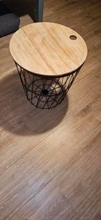 Leuke mand / bijzettafel moet zsm weg., Huis en Inrichting, Ophalen, Minder dan 45 cm, Minder dan 55 cm, Rond