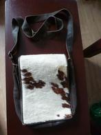 CADEAUTIP* schoudertas koeienhuid echt leer -GRATIS zend, Verzenden, Zo goed als nieuw, Bruin, Schoudertasje