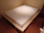 Bed 140x200 cm, Huis en Inrichting, Gebruikt, Wit, Tweepersoons, Hout