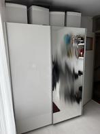 Kledingkast schuifdeur spiegel/witglans 150x200x60, Huis en Inrichting, Kasten | Kledingkasten, Ophalen, Overige materialen, Gebruikt