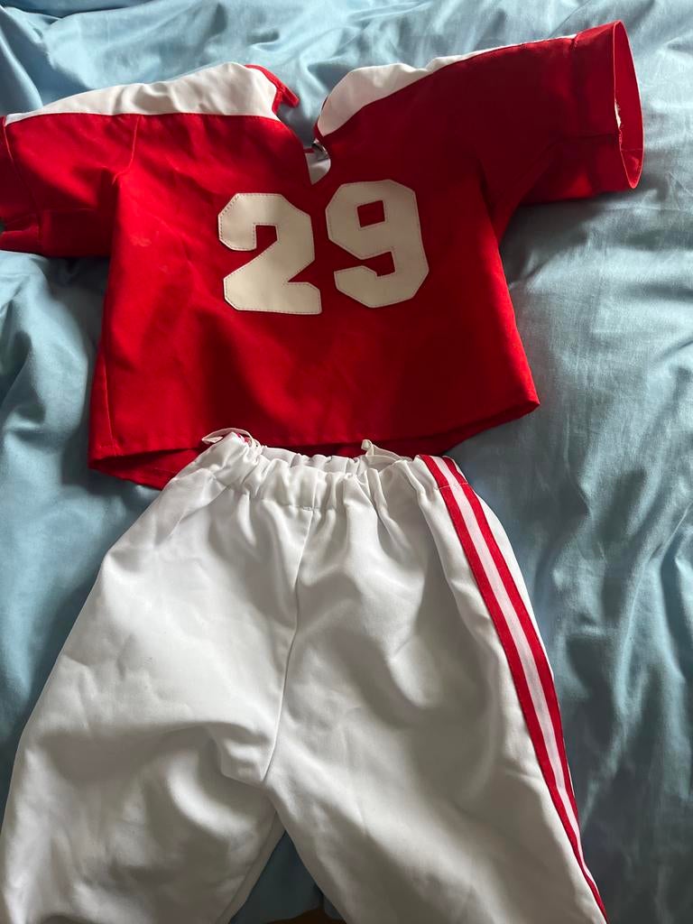 Leuk rugby carnavalspak - maat 116, Ophalen of Verzenden, Gebruikt, 110 t/m 116, Jongen of Meisje