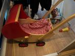 Houten poppenwagen, Kinderen en Baby's, Speelgoed | Houten speelgoed, Ophalen, Zo goed als nieuw