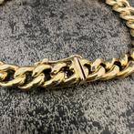 14k gouden armband cuban schakel, Ophalen of Verzenden, Zo goed als nieuw, Goud, Zilver