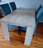 Lamulux Eettafel met Stoelen en Kasten - Licht Eiken, Ophalen, Gebruikt, 50 tot 100 cm, Eikenhout