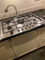 5 pits RVS gasfornuis inbouw, Gebruikt, Minder dan 85 cm, Ophalen of Verzenden, Inbouw