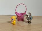 Littlest pet shop - konijn, vogeltje en hoed (paas set), Ophalen of Verzenden, Gebruikt