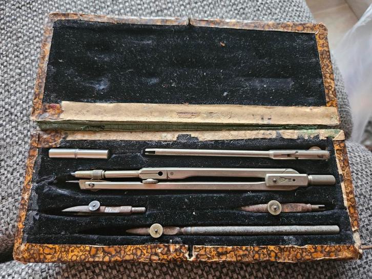 Passer oud  in Doos, Antiek en Kunst, Antiek | Gereedschap en Instrumenten, Ophalen of Verzenden