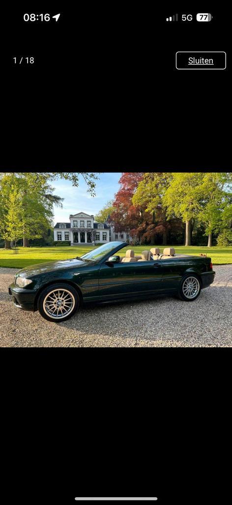 BMW 3-Serie 2.0 CI 318 Cabrio 2004 oxfordgrun afn trekhaak, Auto's, BMW, Particulier, 3-Serie, ABS, Airconditioning, Boordcomputer