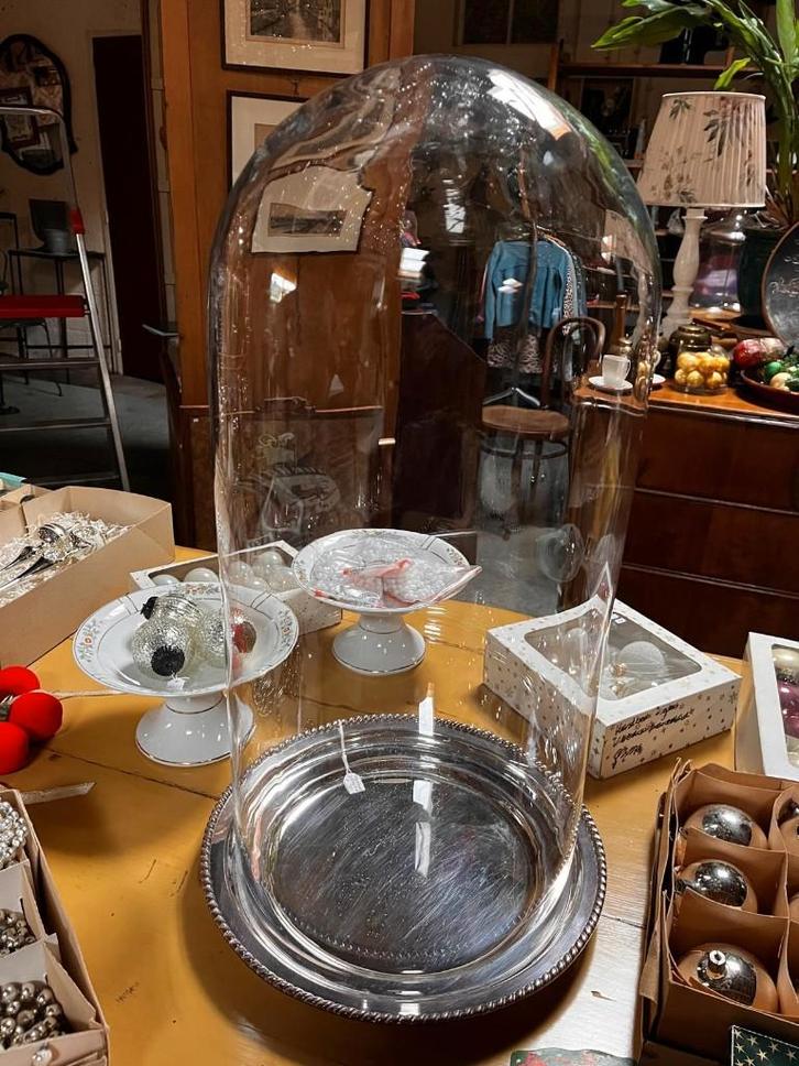 36) Grote glazen stolp van Mica., Huis en Inrichting, Woonaccessoires | Stolpen, Zo goed als nieuw, Ophalen