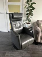 Prominent Elektrische Relaxfauteuil Grijs Leer L Vol Optie, Ophalen of Verzenden, Zo goed als nieuw, Leer, 50 tot 75 cm