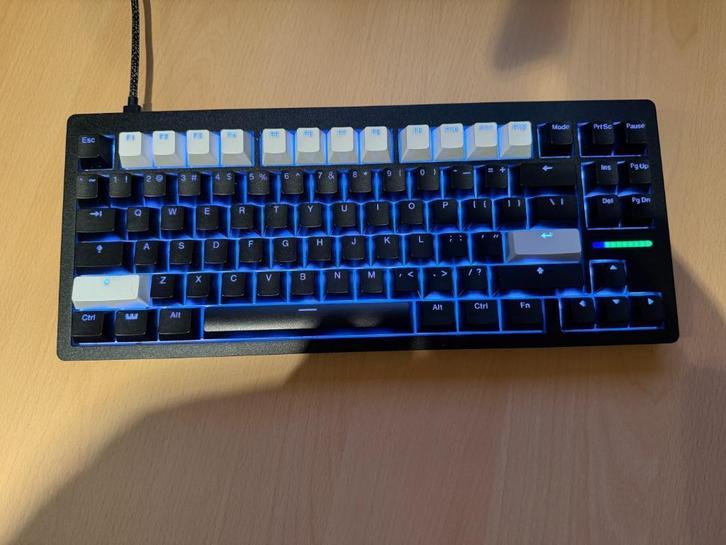 Wooting 80HE Zinc Alloy | Zwart | PBT Caps Wit + Zwart, Computers en Software, Toetsenborden, Zo goed als nieuw, Qwerty, Bedraad