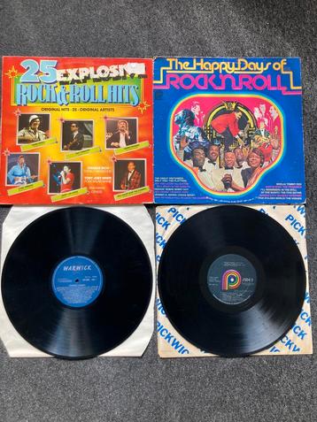 Rock-‘n-roll verzamel lp‘s (2 stuks),vinyl en hoes goed beschikbaar voor biedingen