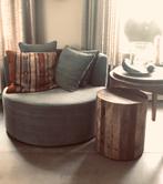 Mooie zgan grijze ronde fauteuil van het merk BOCX!, Huis en Inrichting, Fauteuils, Zo goed als nieuw, Ophalen
