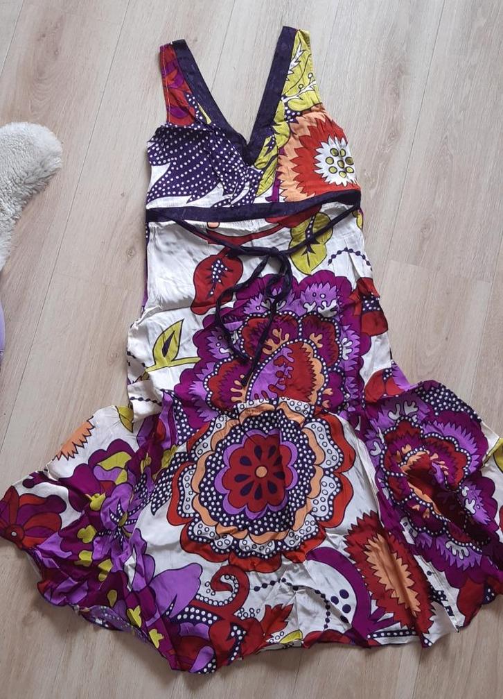 Didi Jurken XS en S Paars, Kleding | Dames, Jurken, Zo goed als nieuw, Maat 36 (S), Paars, Onder de knie, Ophalen